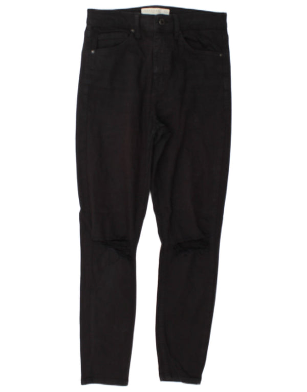 Topshop Γυναικεία Jamie Distressed Skinny Jeans W28 L26 Black Polyester