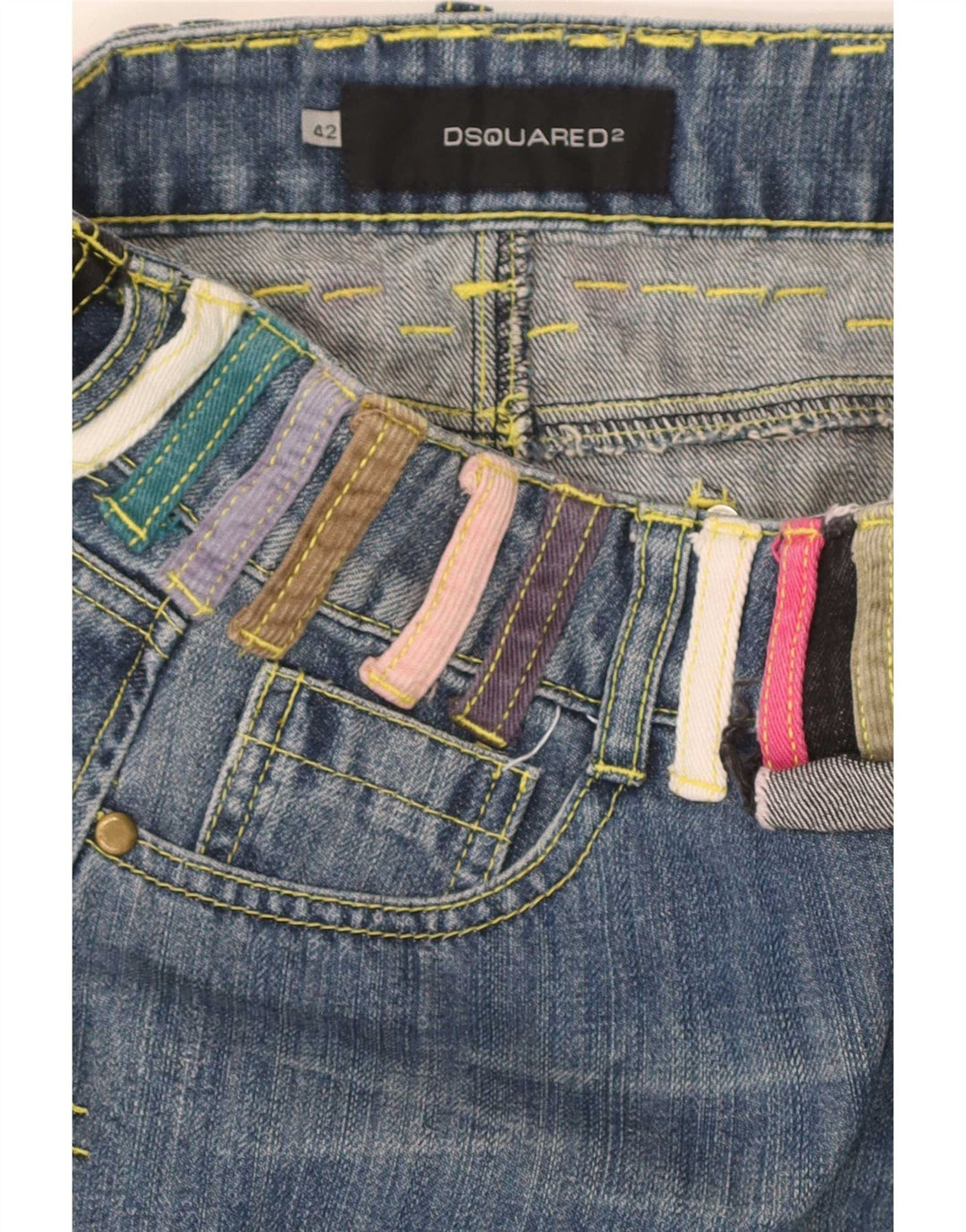 Dsquared2 Γυναικεία μίνι τζιν φούστα IT 42 Medium W30 Μπλε χρώματος βαμβακερό