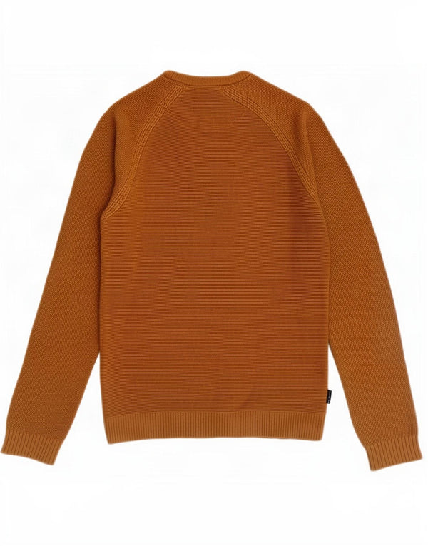 Ted Baker Mens Crew Neck Jumper Sweater Size 2 Small Beige Cotton