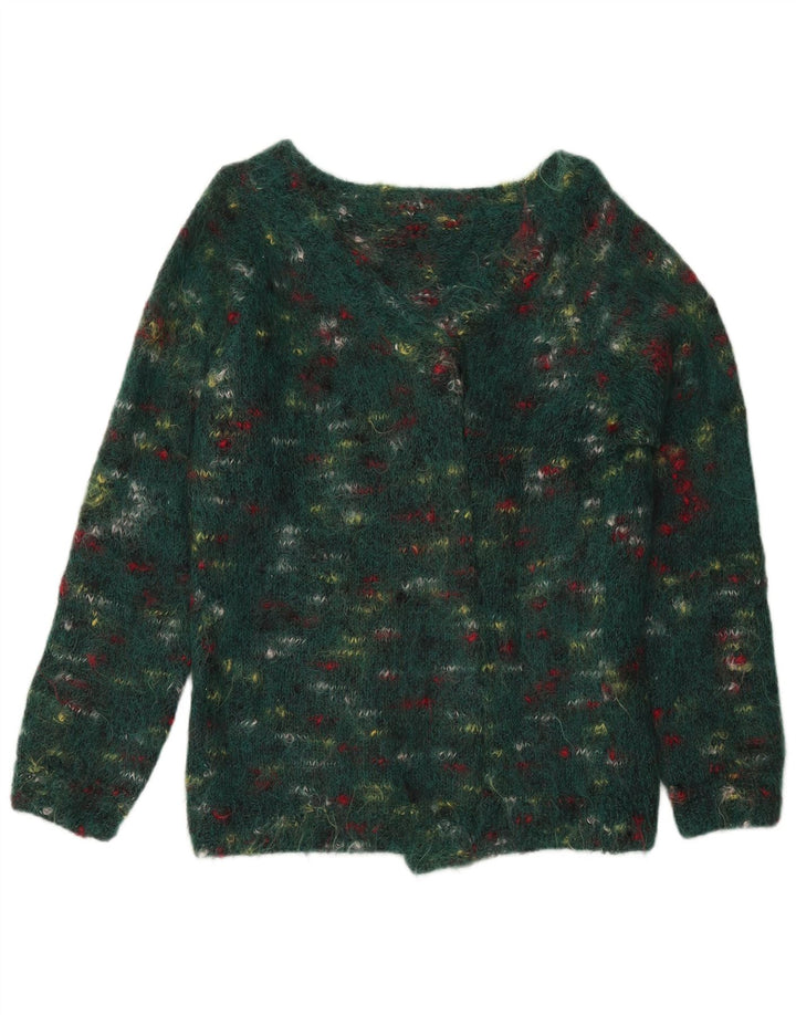 Vintage γυναικείο πουλόβερ UK 14 Medium Green Flecked