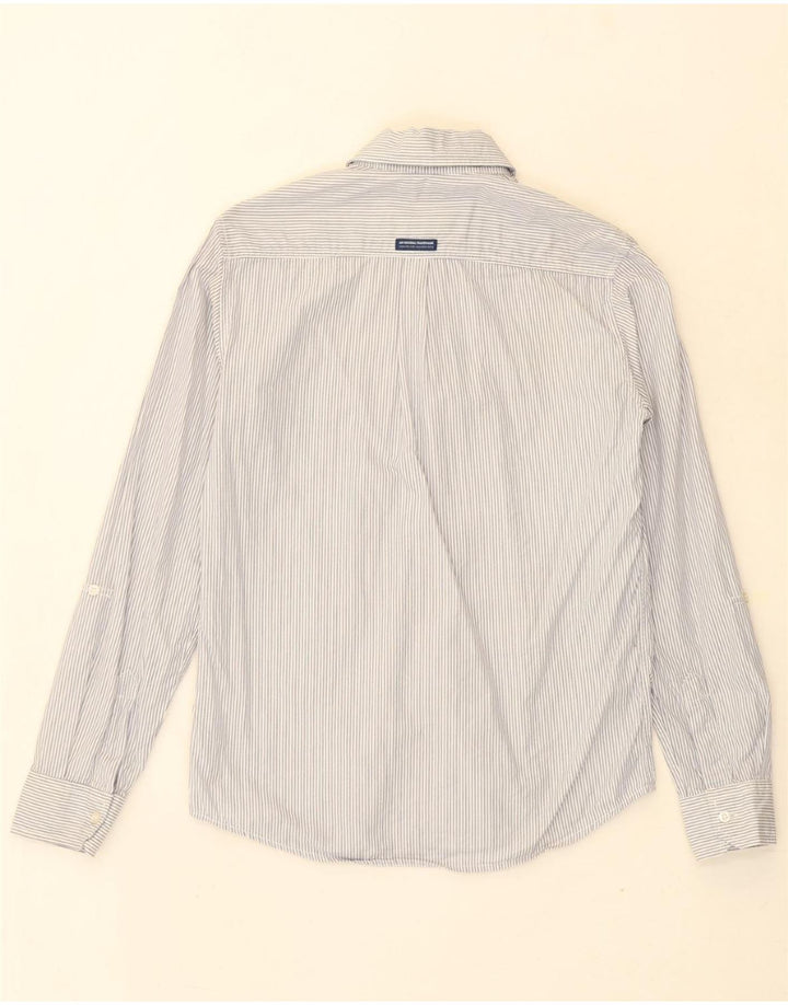 TRUSSARDI JUNIOR Boys Shirt 11-12 Years White Striped Cotton Vintage Trussardi Junior and Second-Hand Trussardi Junior from Messina Hembry 