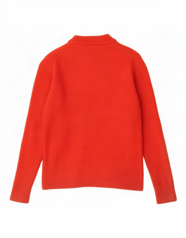 Crew Clothing Γυναικεία πουλόβερ με λαιμό χελώνα UK 18 XL Red Lambswool