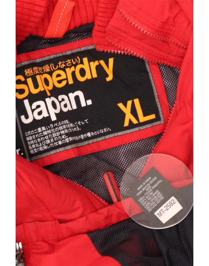 Superdry γυναικείο μπουφάν βροχής UK 18 XL κόκκινο νάιλον