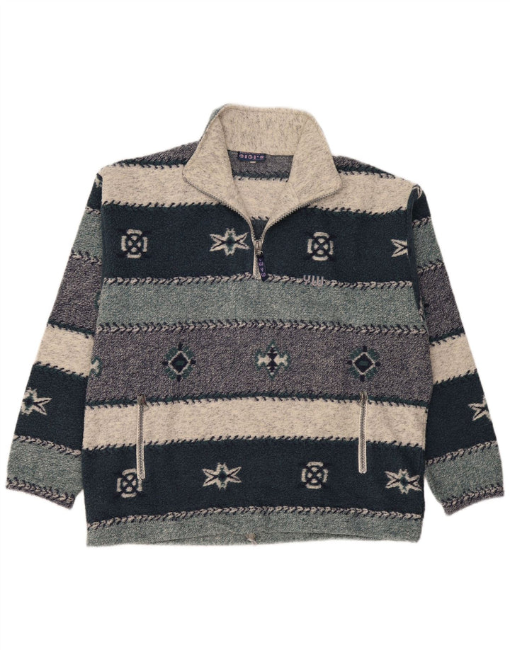 Ανδρικό πουλόβερ με φερμουάρ Gigi's 2XL πολύχρωμο Fair Isle
