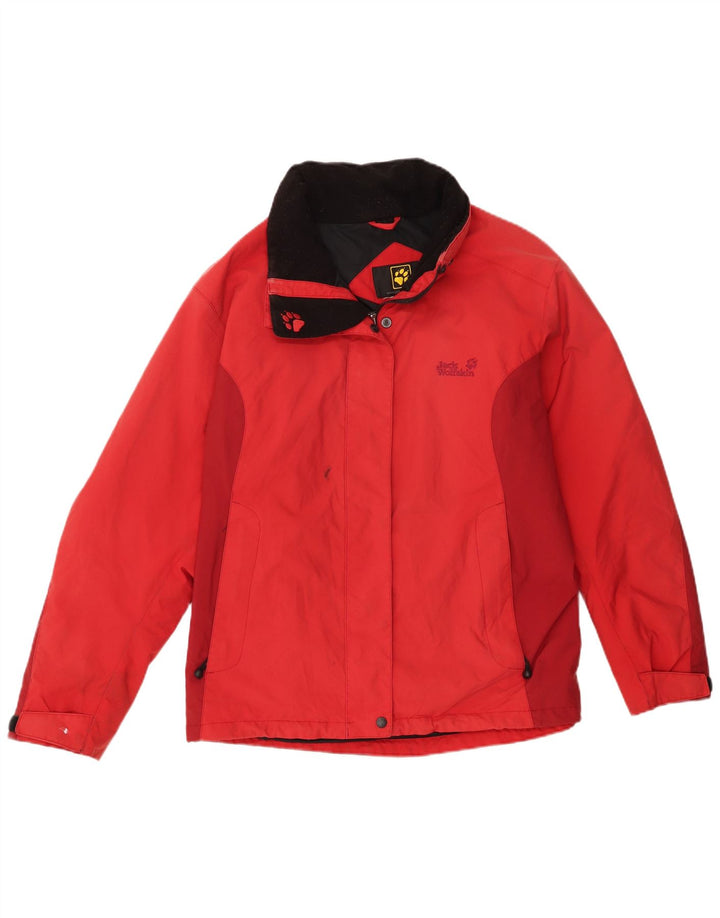 Jack Wolfskin Γυναικείο μπουφάν βροχής UK 14 Large Red Polyamide