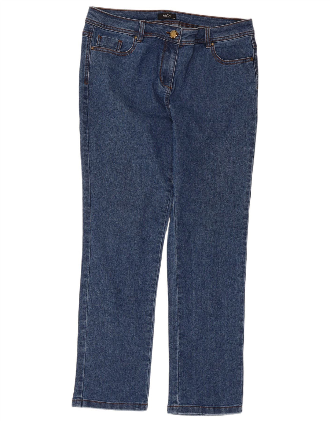 M&Co Γυναικείο Slim Jeans UK 12 Medium W34 L28 Blue Cotton
