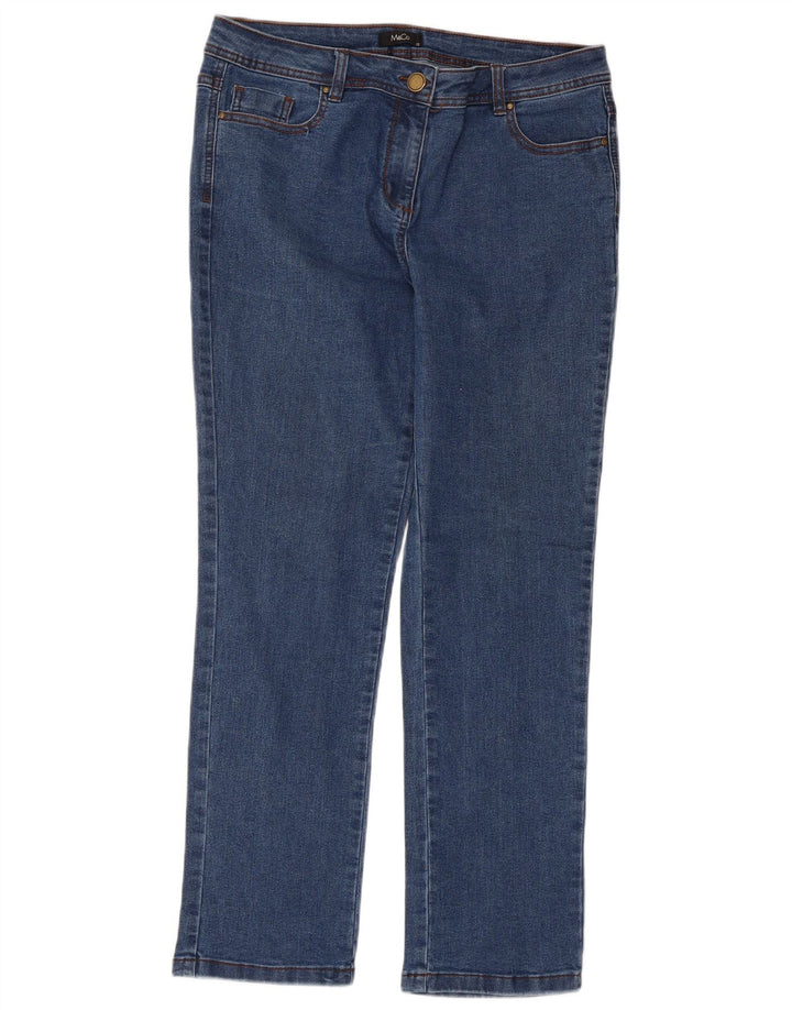 M&Co Γυναικείο Slim Jeans UK 12 Medium W34 L28 Blue Cotton