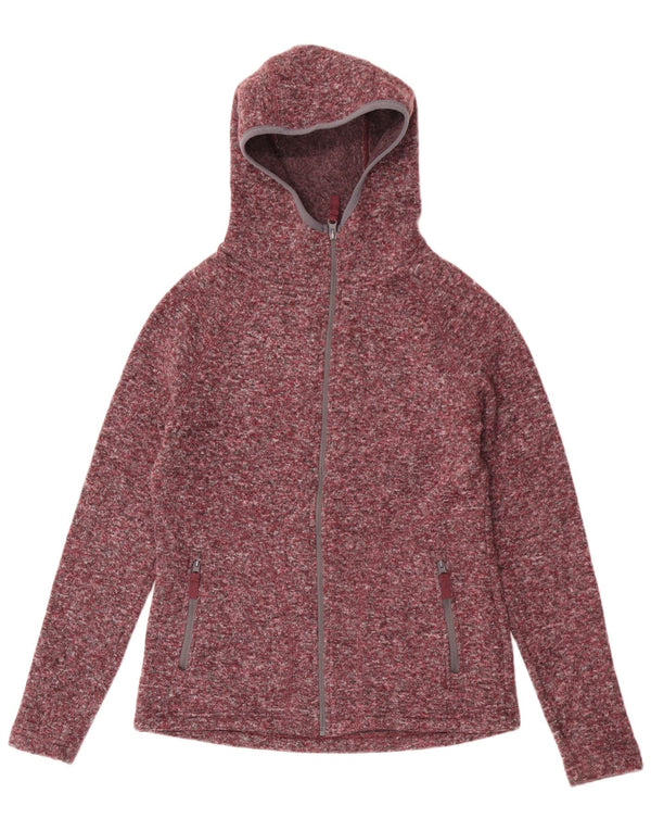 Mountain Warehouse Γυναικείο πουλόβερ με φερμουάρ UK 10 Small Maroon Flecked