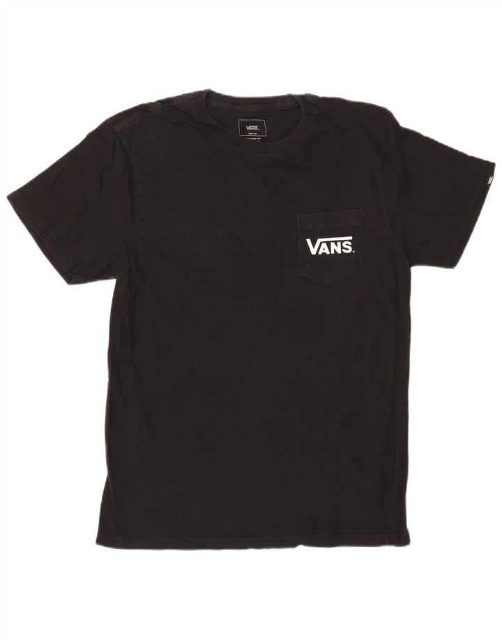 Γραφικό T-Shirt Ανδρικό VANS Custom Fit Top Μεσαίο μαύρο βαμβακερό