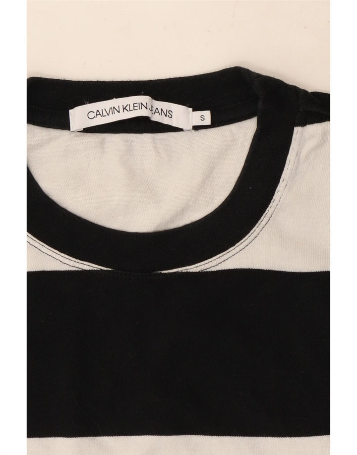 CALVIN KLEIN JEANS Ανδρικό T-Shirt Top Μικρό Μαύρο ριγέ