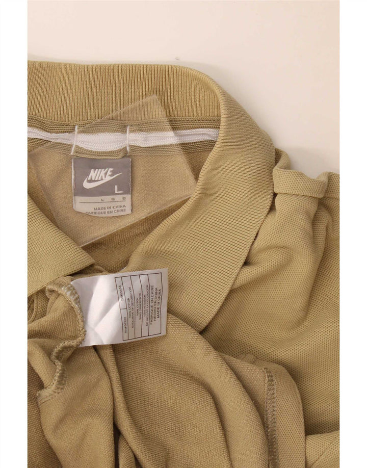 Ανδρικό μπλουζάκι πόλο Nike μεγάλο χακί βαμβακερό