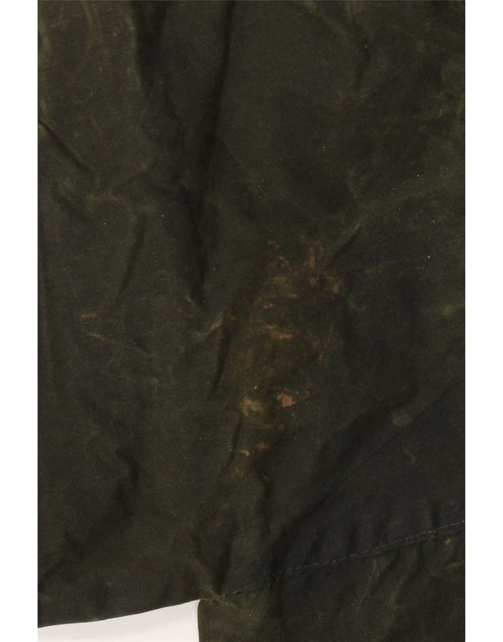 Vintage Ανδρικό κερωμένο βαμβακερό μπουφάν UK 36 Small Green Check