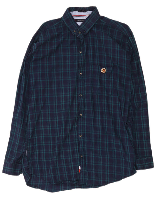 Ανδρικό πουκάμισο Tommy Hilfiger Custom Fit XL Navy Blue Check