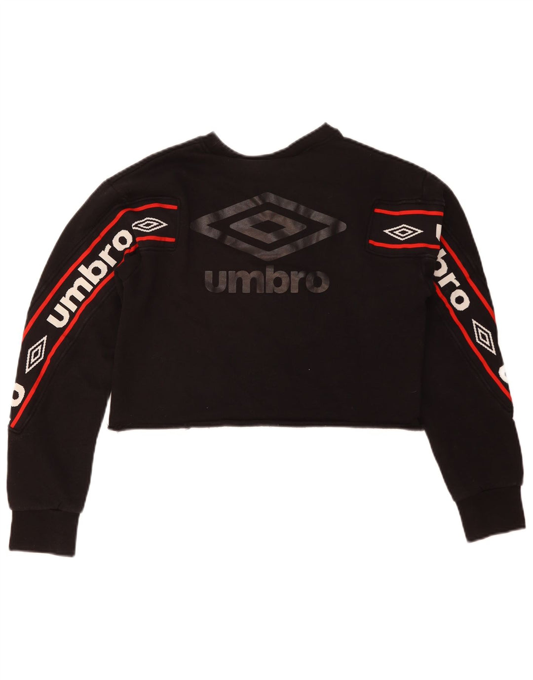 Γυναικεία φούτερ Umbro Crop Graphic Jumper UK 14 Medium Black