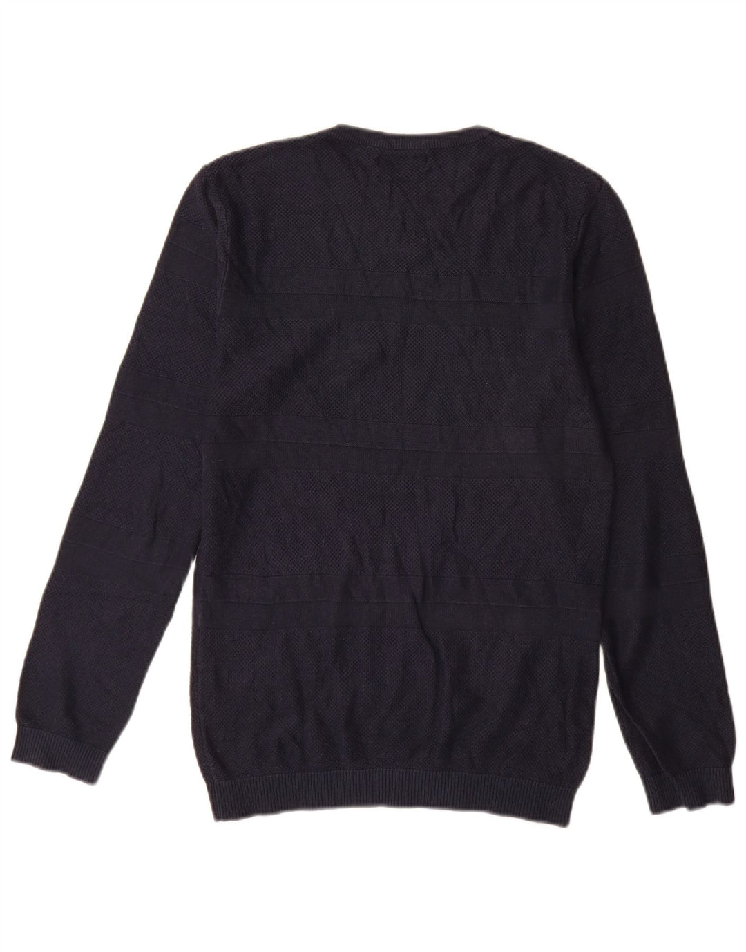 Ανδρικό πουλόβερ Zara Boat Neck Jumper Small Navy Blue ριγέ