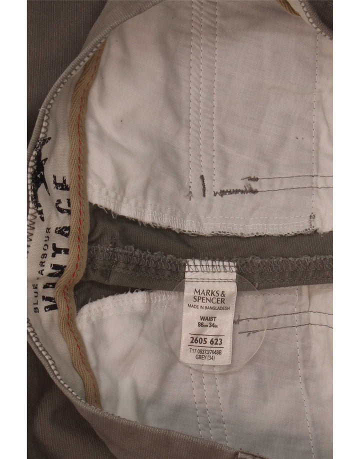 Ανδρικά Vintage βερμούδα Marks & Spencer W32 Βαμβακερό μεσαίο γκρι