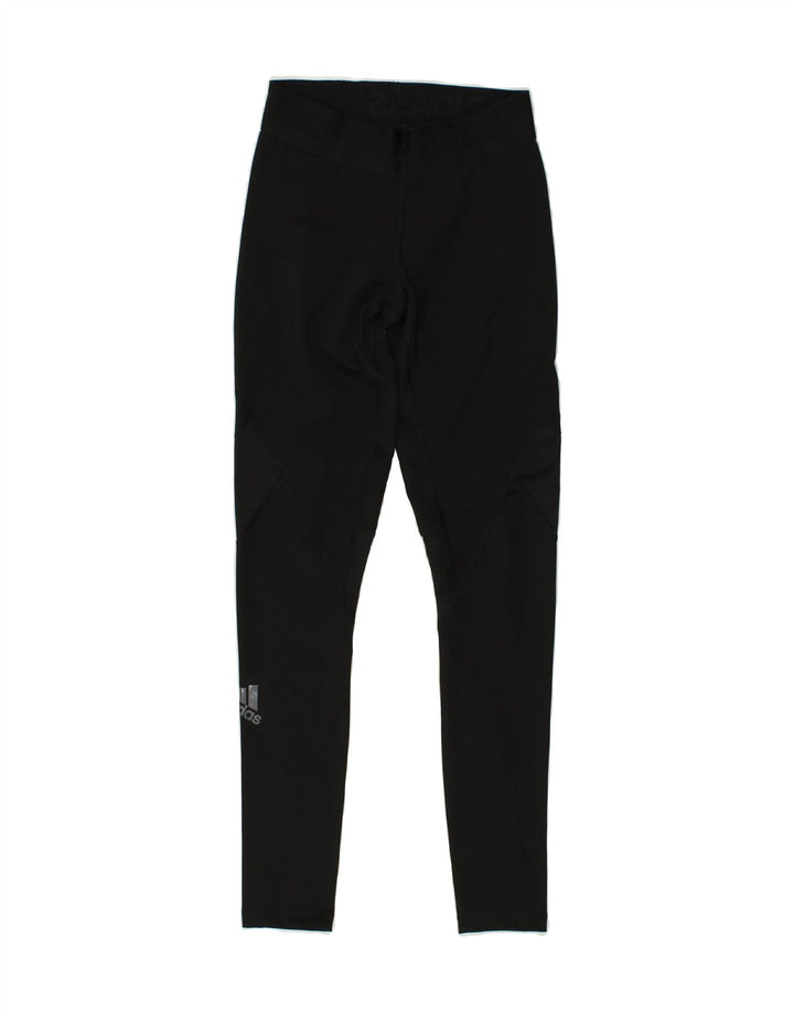 ADIDAS Womens Leggings UK 4/6 XS Black Elastane | Vintage Adidas | Thrift | Second-Hand Adidas | Used Clothing | Messina Hembry 