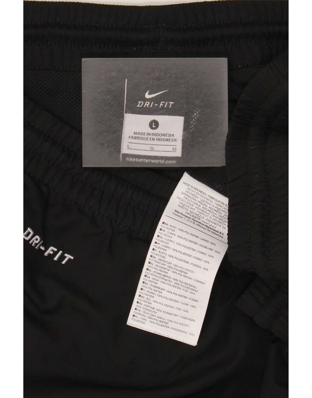 Ανδρικό παντελόνι αθλητικής φόρμας Nike Dri Fit μεγάλο μαύρο πολυεστέρα