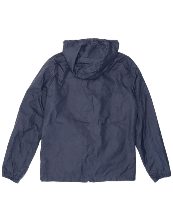 Jack & Jones Ανδρικό μπουφάν βροχής με κουκούλα UK 38 Medium Navy Blue Colourblock