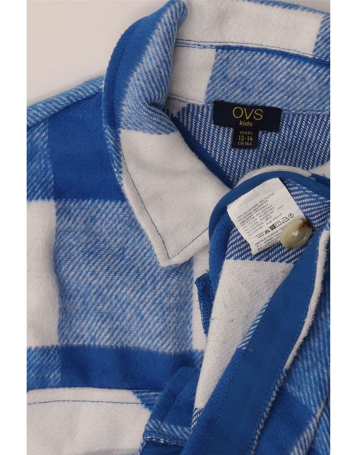OVS Girls Flannel πουκάμισο 13-14 ετών Blue Check Polyester