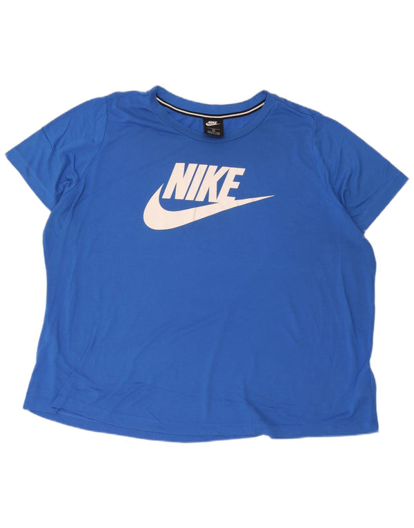 Γυναικείο T-Shirt Nike Top UK 22 3XL Blue Polyester