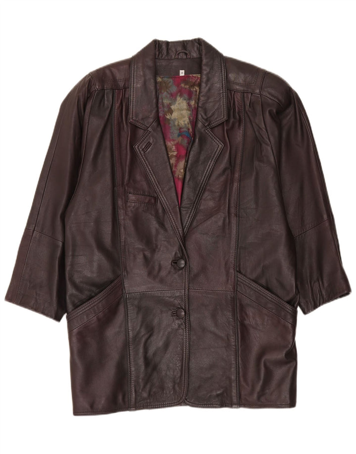 Vintage Γυναικείο Oversized Δερμάτινο Παλτό EU 38 Μεσαίο Καφέ