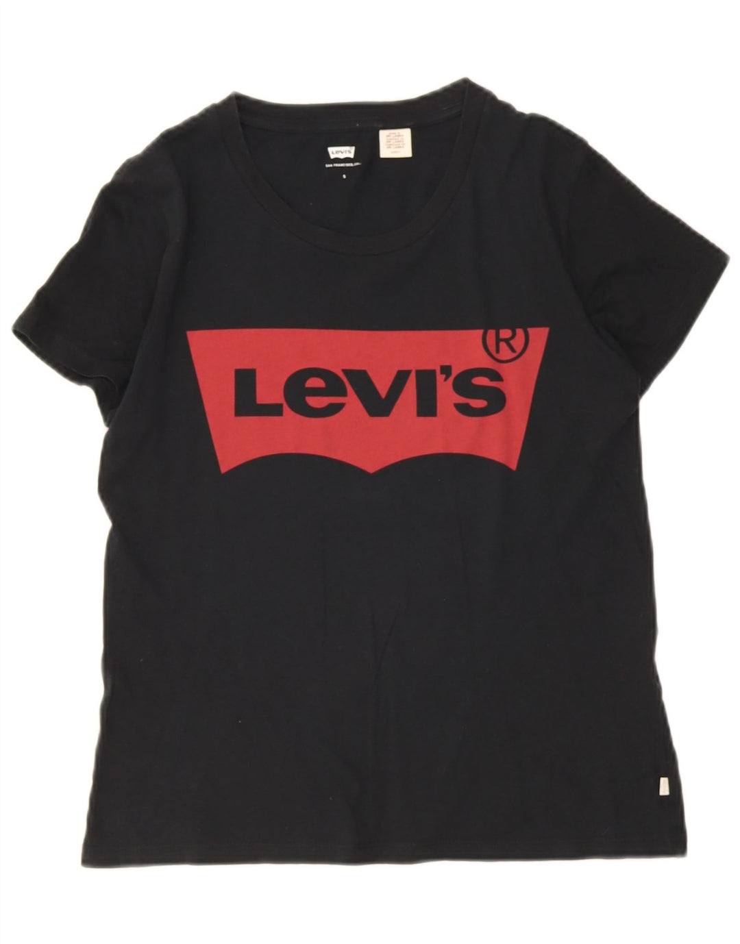 Γυναικείο γραφικό T-Shirt Levi's Top UK 10 Small Black