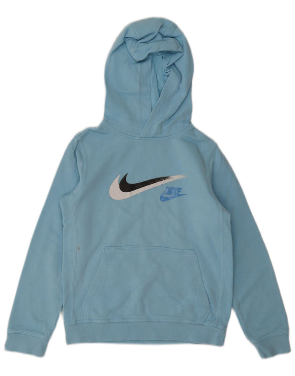 Nike Boys Graphic Hoodie Jumper 10-11 ετών μεσαίο μπλε βαμβακερό