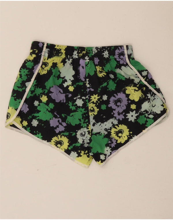 Adidas Womens High Waist Sport Shorts UK 8 Small Multicoloured Floral