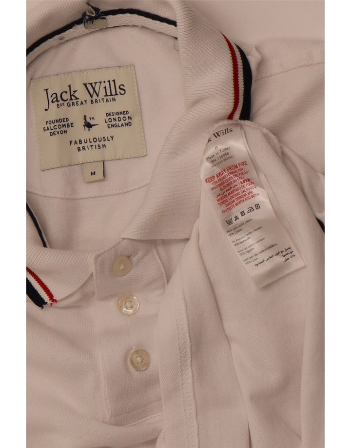 Ανδρικό πουκάμισο πόλο JACK WILLS, μεσαίο λευκό βαμβακερό