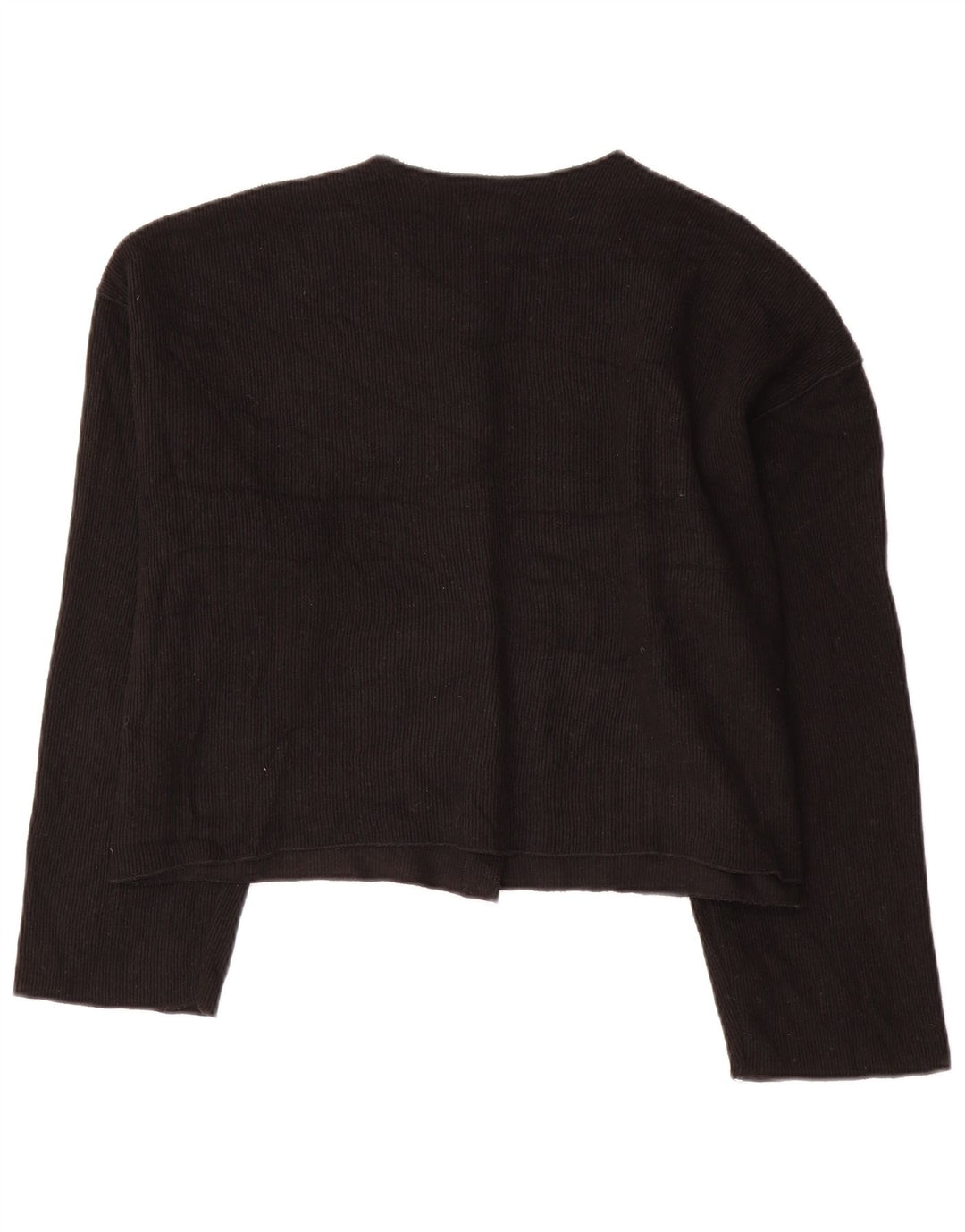 Zara Γυναικεία Ζακέτα Crop UK 18 XL Μαύρο Πολυεστέρας