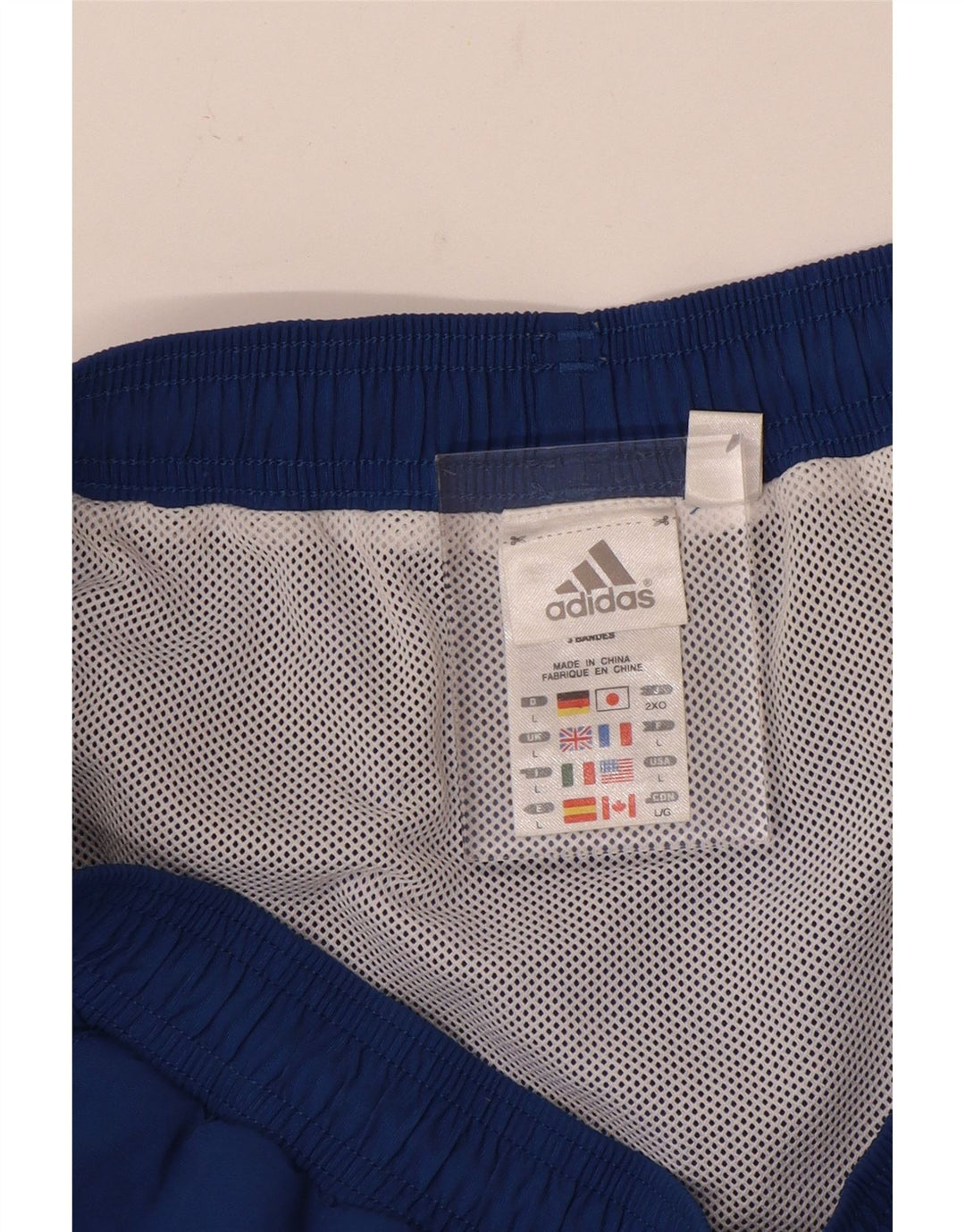 Ανδρικό σορτς κολύμβησης Adidas μεγάλο μπλε νάιλον
