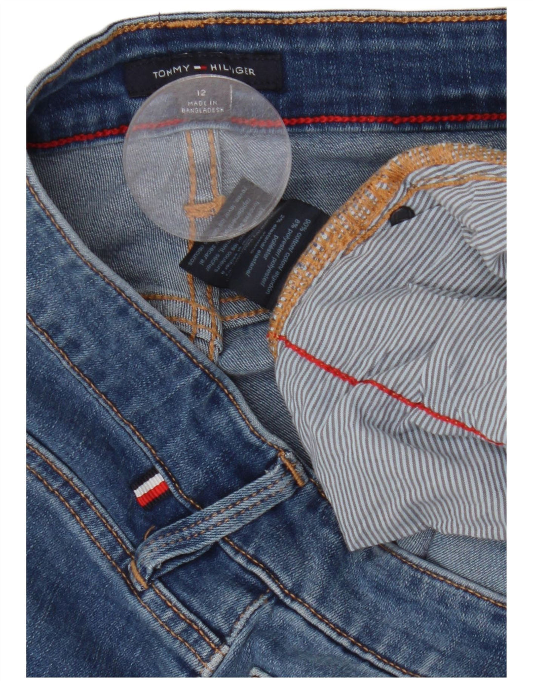 TOMMY HILFIGER Γυναικείο τζιν σορτς US 12 μεγάλο W34 μπλε βαμβακερό