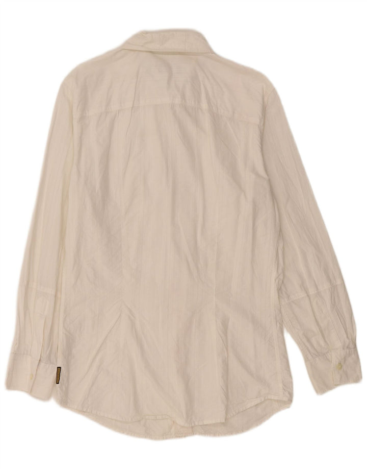 Ανδρικό πουκάμισο ARMANI JEANS Βαμβακερό μεσαίο σε λευκό χρώμα