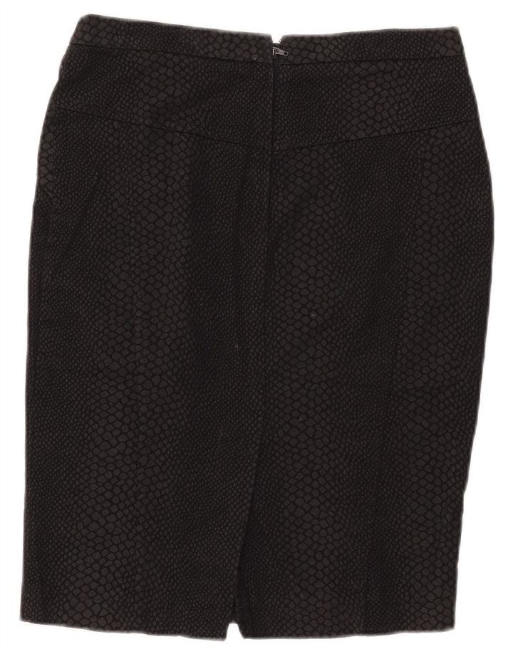 Zara Γυναικεία Pencil Φούστα Small W28 Μαύρο Animal Print