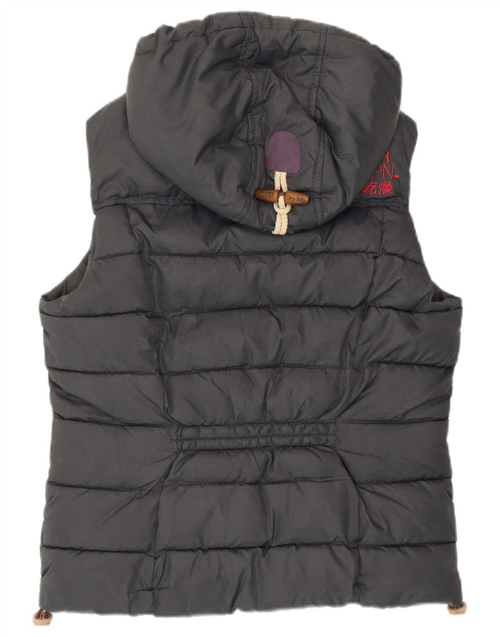 SUPERDRY Γυναικεία κουκούλα με επένδυση Gilet UK 14 Medium Grey Polyester