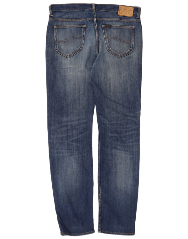 Lee Mens Rider Slim Jeans W34 L32 Blue Cotton