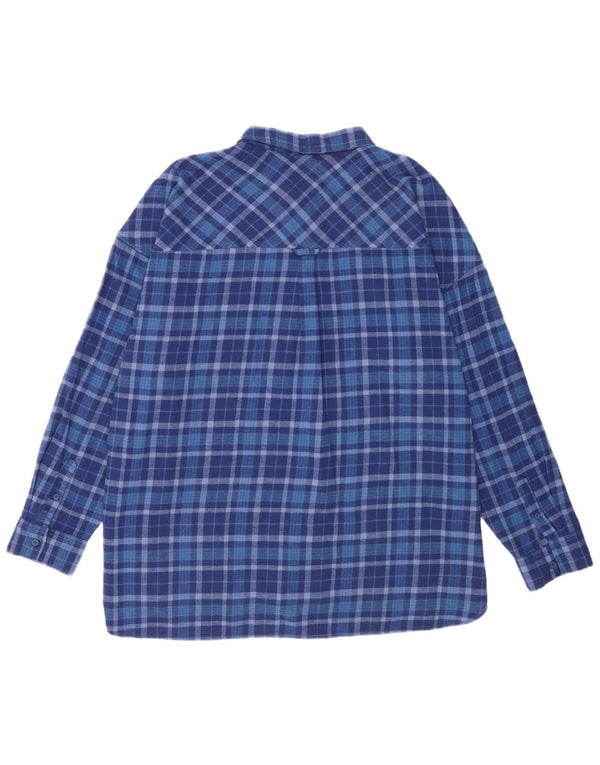 Γυναικείο πουκάμισο Fat Face Flannel UK 20 2XL Blue Check Cotton