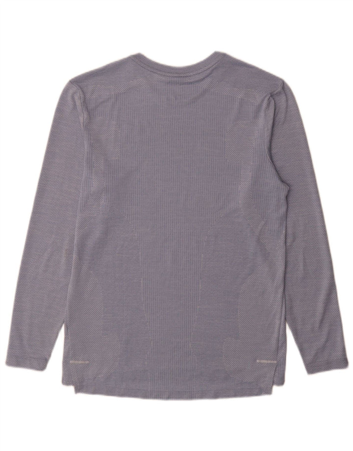 Ανδρικό τοπ Nike Dri Fit Μακρυμάνικο μικρό μπλε πολυεστέρας με ρίγες