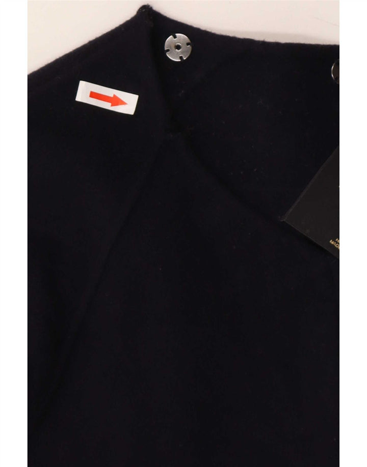 Massimo Dutti Γυναικείο Bomber Jacket UK 16 Large Navy Blue Wool