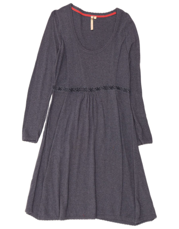 White Stuff Γυναικείο μακρυμάνικο φόρεμα UK 10 Small Grey Fair Isle