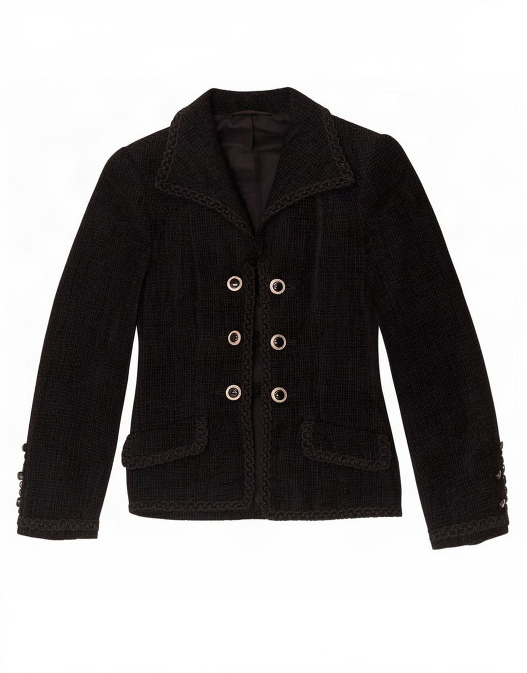 Γυναικείο μπλέιζερ με διπλό στήθος Ralph UK 8 Small Black