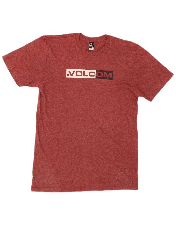 Ανδρικό γραφικό T-Shirt VOLCOM Τοπ μεσαίο κόκκινο βαμβακερό