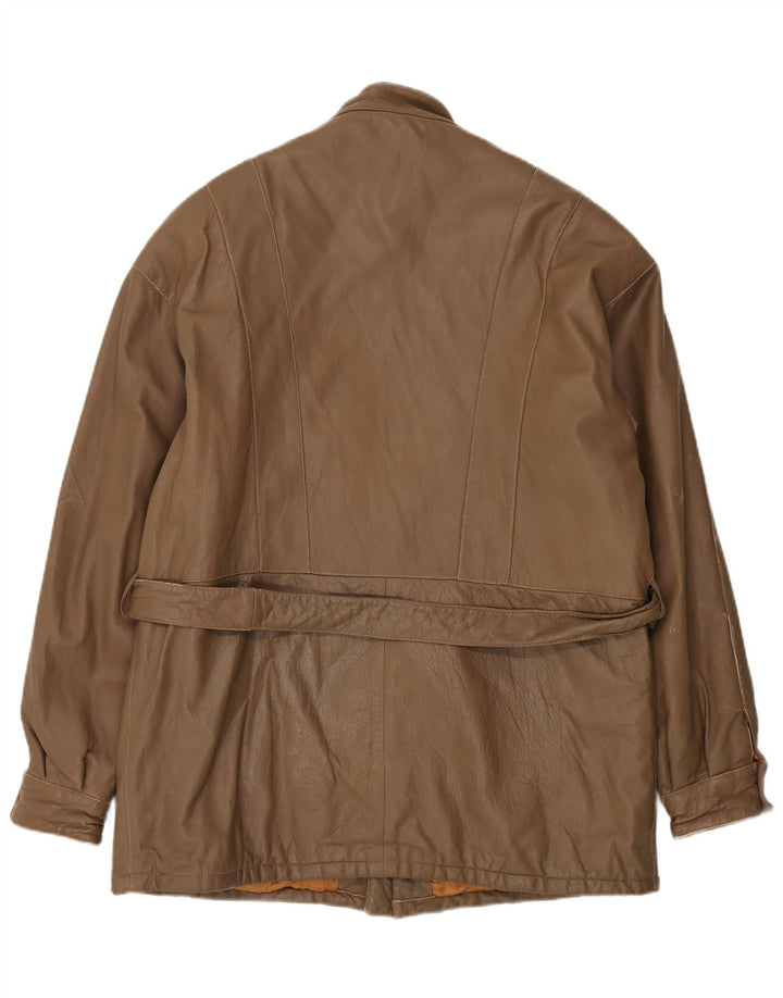 Ανδρικό δερμάτινο μπουφάν LIVERPOOL Military IT 54 2XL Καφέ Δερμάτινο