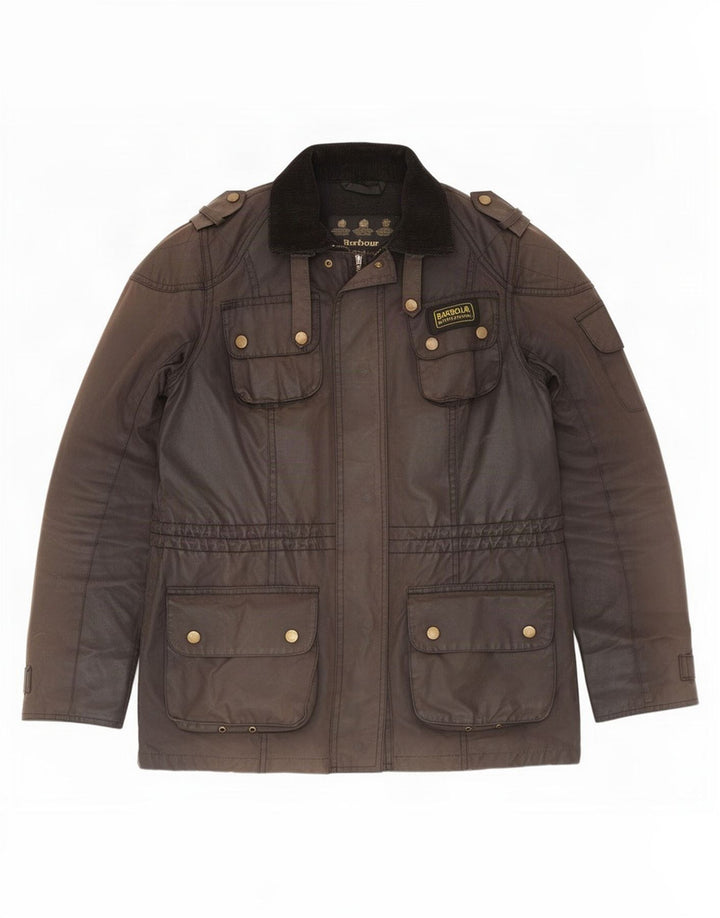 Barbour Γυναικείο κερωμένο βαμβακερό μπουφάν UK 10 Small Brown