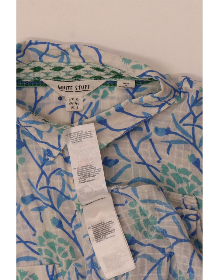 White Stuff Γυναικείο κοντομάνικο πουκάμισο UK 12 Medium Floral βαμβακερό
