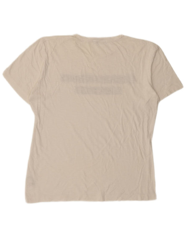 Γυναικείο γραφικό μπλουζάκι Calvin Klein Jeans Top UK 18 XL λευκό βαμβακερό