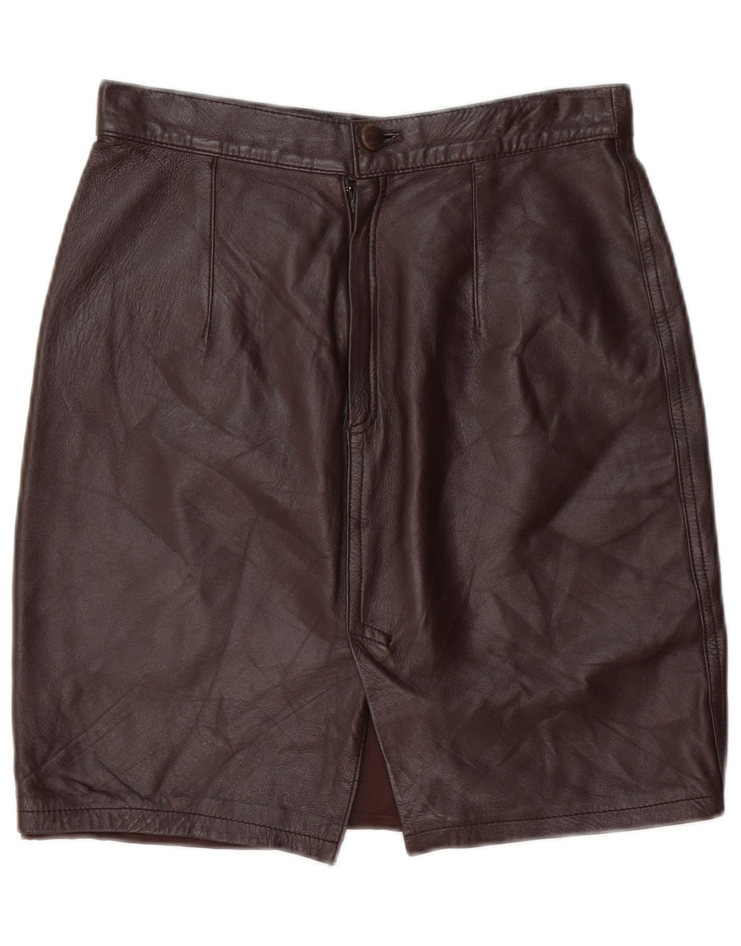 Γυναικεία Δερμάτινη Φούστα VINTAGE IT 44 Medium W28 Καφέ Δερμάτινη