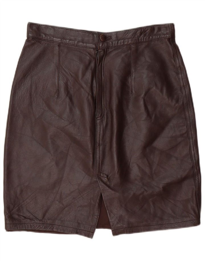 Γυναικεία Δερμάτινη Φούστα VINTAGE IT 44 Medium W28 Καφέ Δερμάτινη