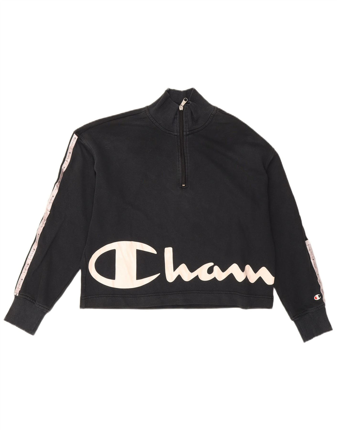 Champion Womens Oversized γραφικό φούτερ Jumper UK 16 Large Black